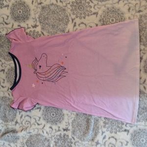 Cat & Jack pink and purple unicorn nightgown